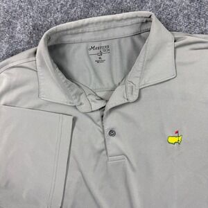Masters Tech Golf‎ Polo Shirt Mens XL Gray Performance Golf Augusta Tournament
